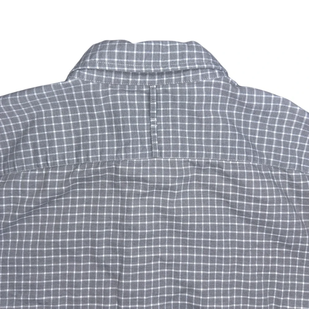 Banana Republic Luxe Flannel Slim Fit Cotton Gray LS Button Up Shirt Men's‎ XL